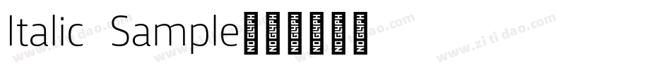 Italic Sample字体转换